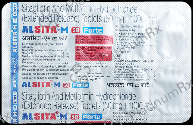 Alsita M Forte 1000/50mg Tablet ER 10s
