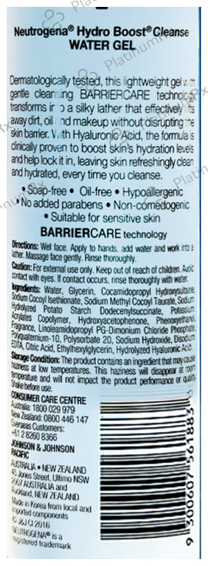 Neutrogena Hydro Boost Cleanser Water Gel 145ml