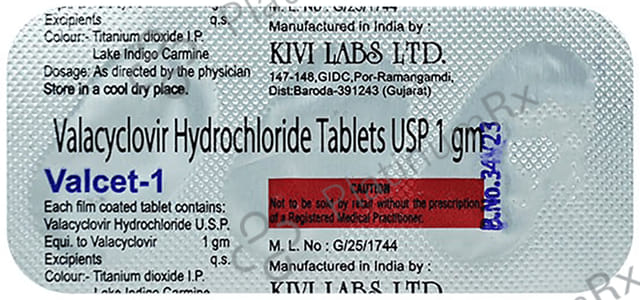 Valcet 1000mg Tablet