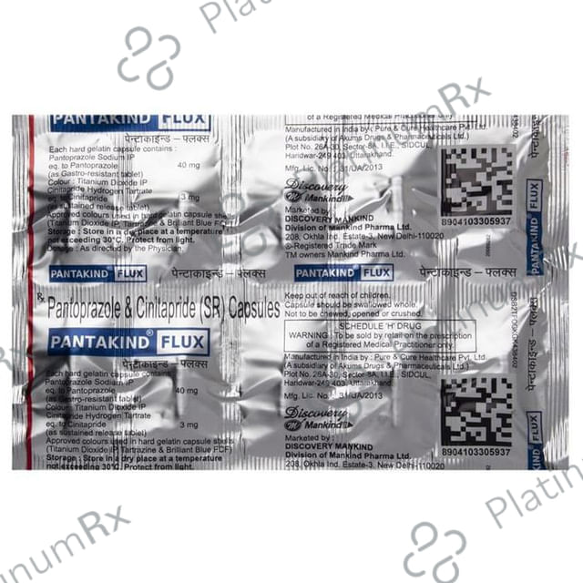 Pantakind Flux 3/40mg Capsule 10s