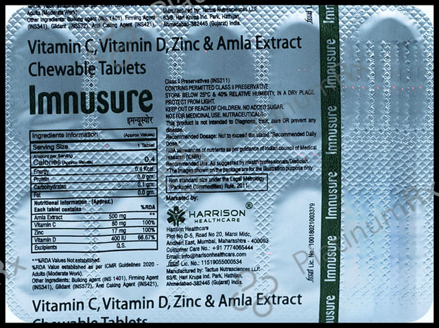 Harison Healthcare Imnusure Chewable Tablet 10s