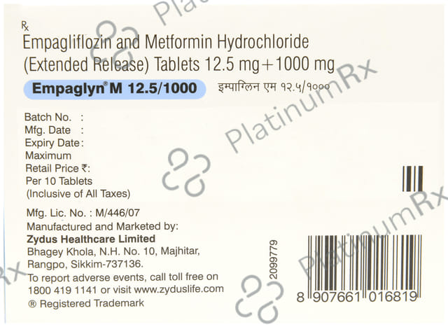 Empaglyn M 12.5/1000mg Tablet 10s
