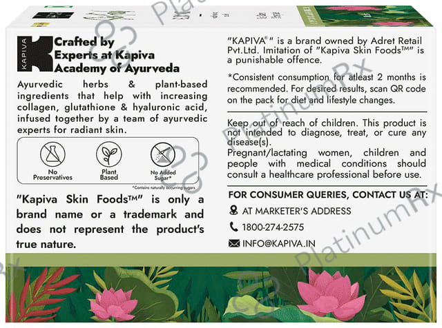 Kapiva Skin Foods Glow Powder Sachet (3.6gm Each) - Helps Achieve Even Toned Radient Skin