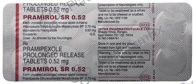 Pramirol SR 0.52mg Tablet 10s