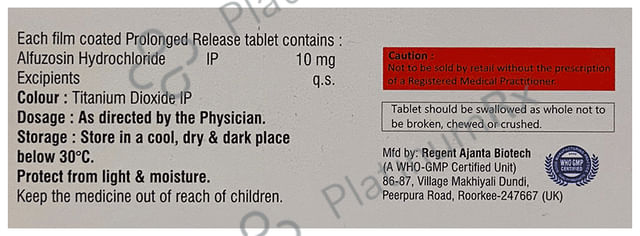 Alfutide 10mg Tablet PR 10s