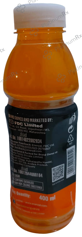 Enerzal Zero Energy Drink Orange Flavour Liquid 400ml