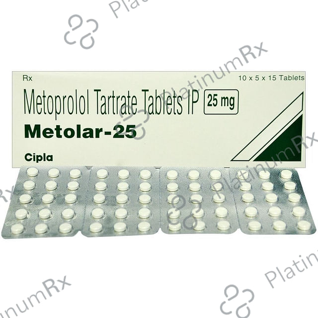 Metolar 25mg Tablet 15s
