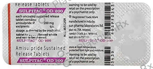Sulpitac OD 200mg Tablet 10s