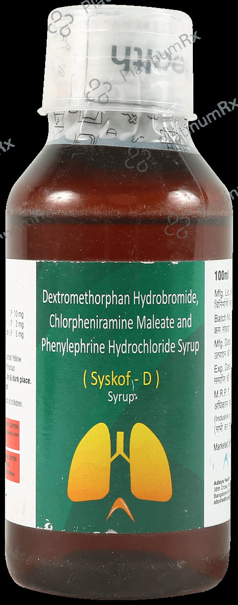 Syskof D 2/10/5mg Syrup 100ml