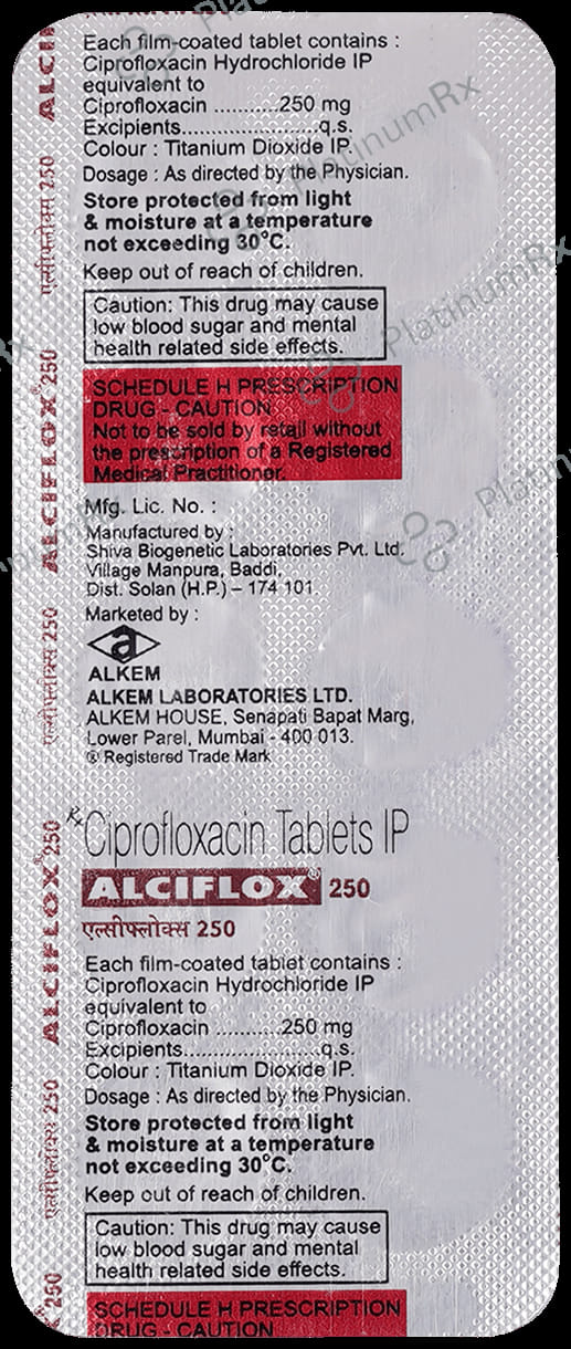 Alciflox 250mg Tablet 10s