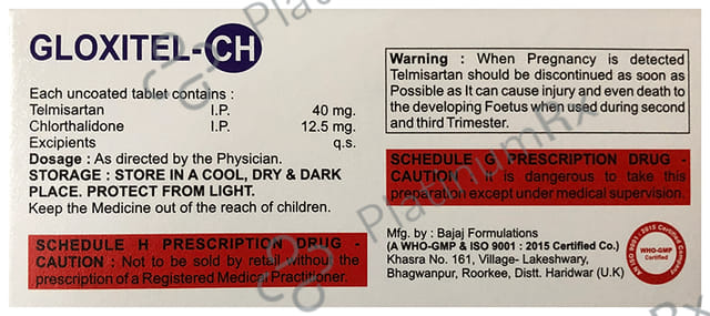 Gloxitel CH 12.5/40mg Tablet 10s
