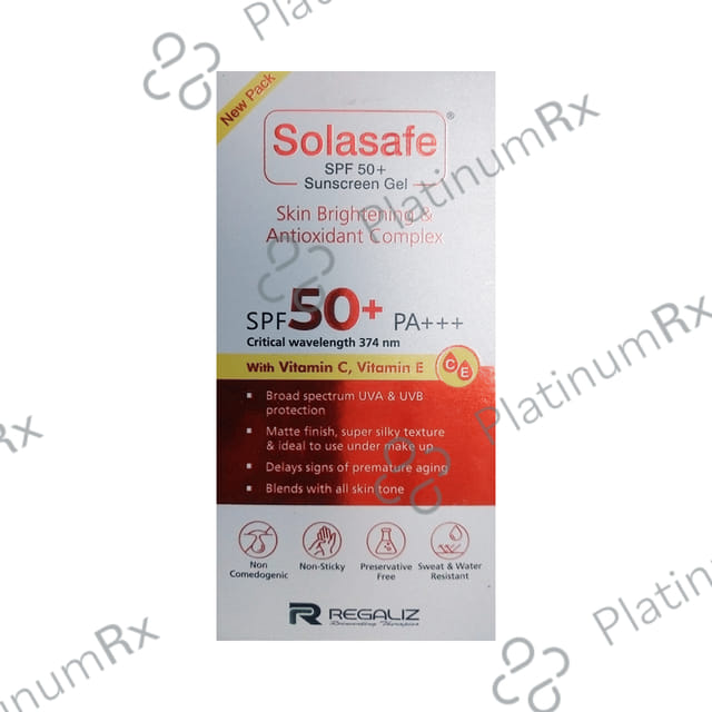 Solasafe Spf 50+ Sunscreen Gel 50gm