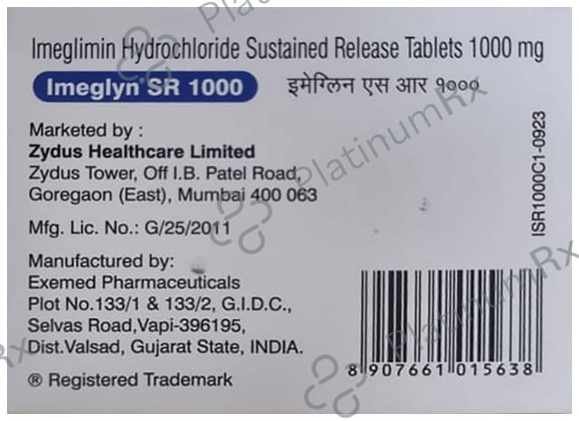 Imeglyn 1000mg Tablet SR 10s