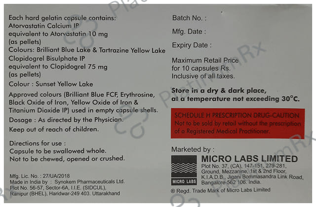 Astin CV 10/75mg Capsule 10s