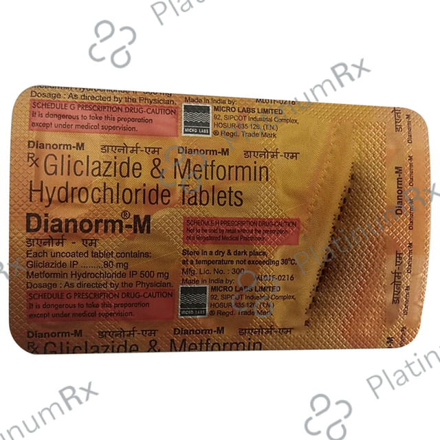 Dianorm M 80/500mg Tablet 15s