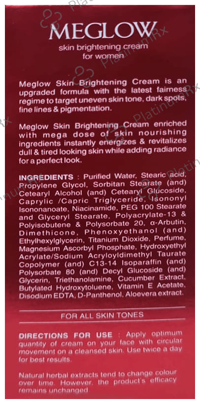 Meglow Skin Brightening Cream for Women
