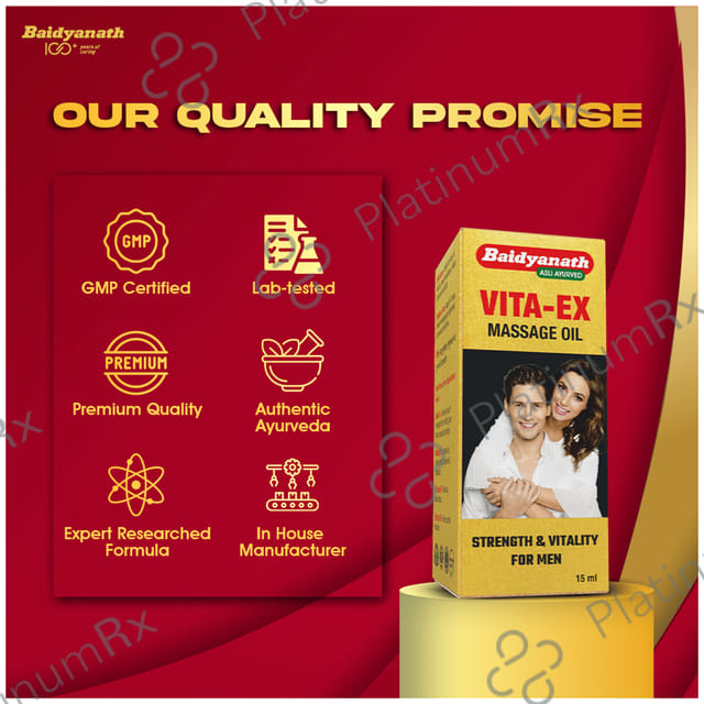 Baidyanath Vita EX Massage Oil - For Vigour & Vitality in Men