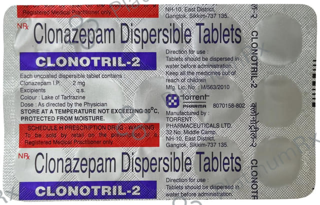 Clonotril 2mg Tablet 15s