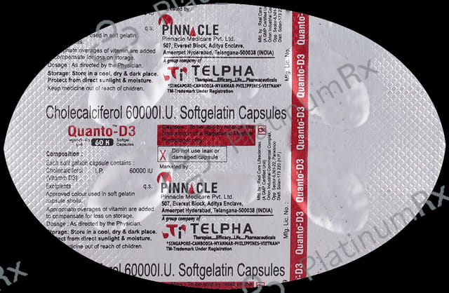 Quanto D3 60K Softgel Capsule 4s