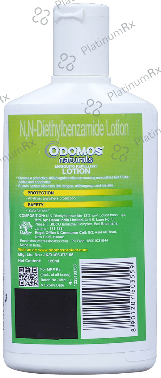 Odomos Naturals Mosquito Repellent Lotion with Aloe Vera & Citronella