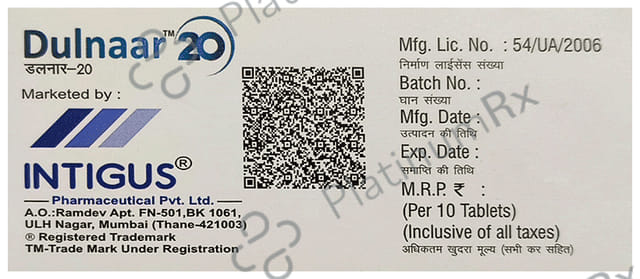 Dulnaar 20 Tablet