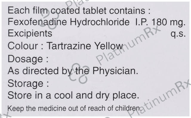Fex 180mg Tablet 10s