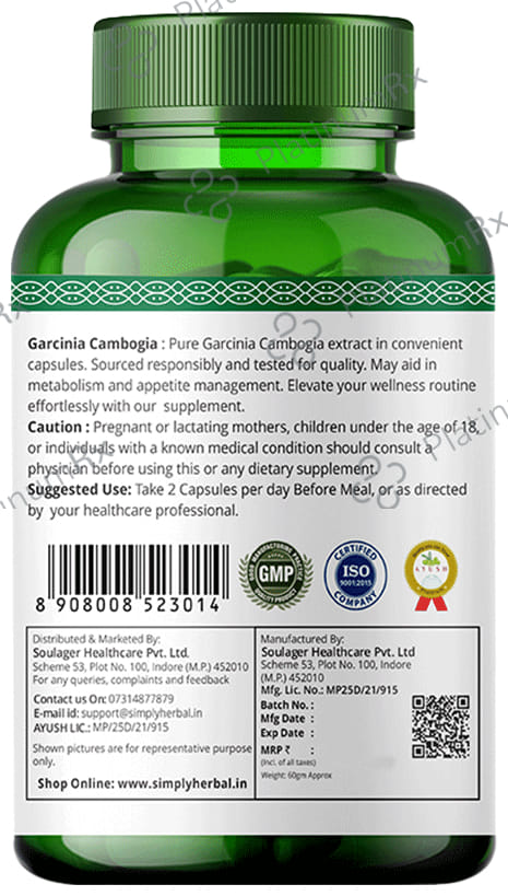 Simply Herbal Garcinia Cambogia Extract 800mg Capsule