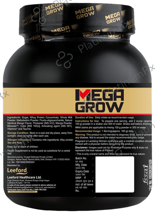 Megagrow Mass Gainer Powder with Shaker Milk Chocolate