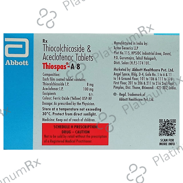 Thiospas A 100/8mg Tablet 15s
