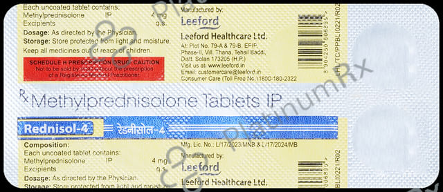 Rednisol 4mg Tablet 10s
