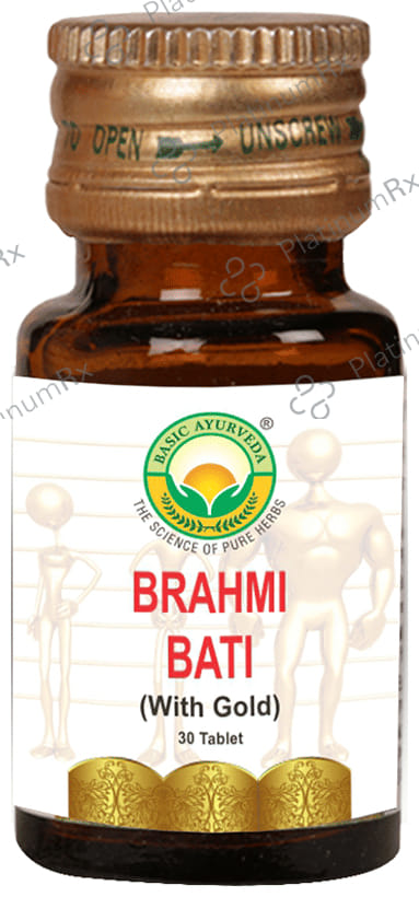 Basic Ayurveda Brahmi Bati with Gold 30 tablets