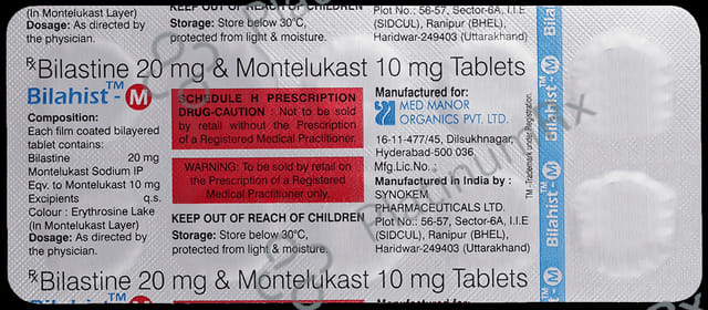 Bilahist M 20/10mg Tablet 10s