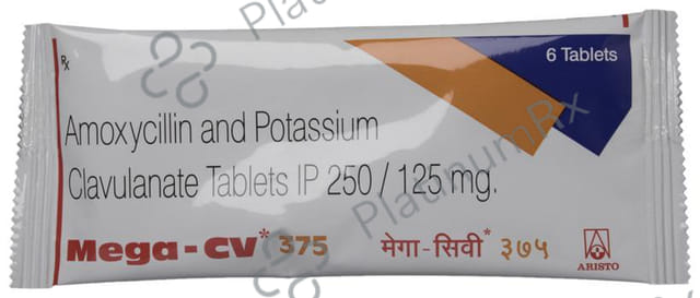 Mega CV 375 250/125mg Tablet 6s