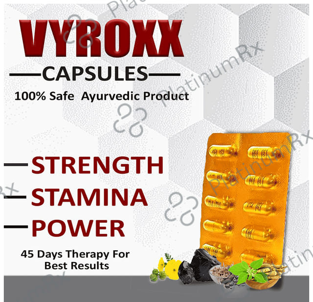 Vyroxx Shilajit Ayurvedic Capsule for Men