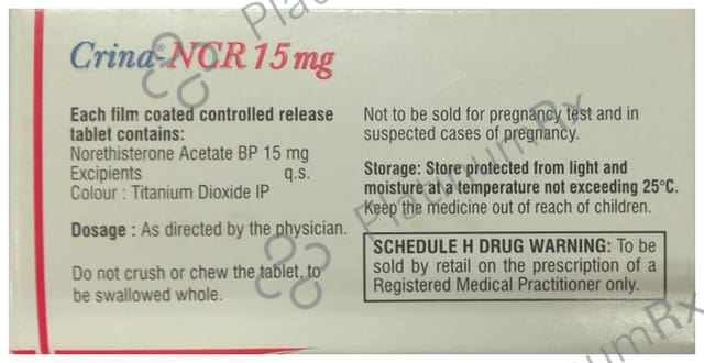 Crina NCR 15mg Tablet 5s