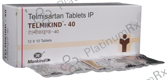 Telmikind 40mg Tablet 10s