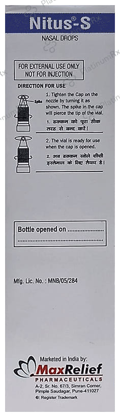 Nitus S Nasal Drops 20ml