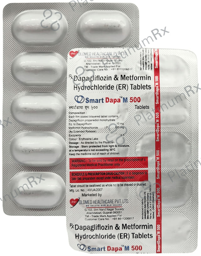Smartdapa M 10mg/500mg Tablet