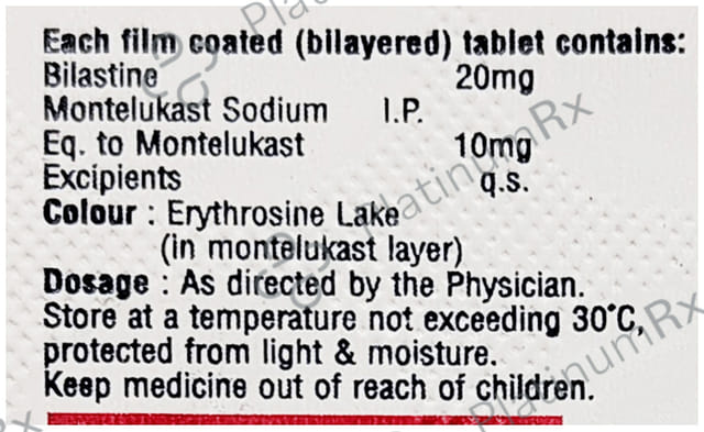 Bilazee M 20/10mg Tablet 10s