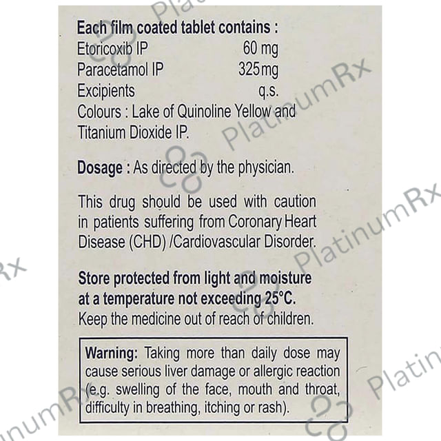 Etrik P 60/325mg Tablet 10s