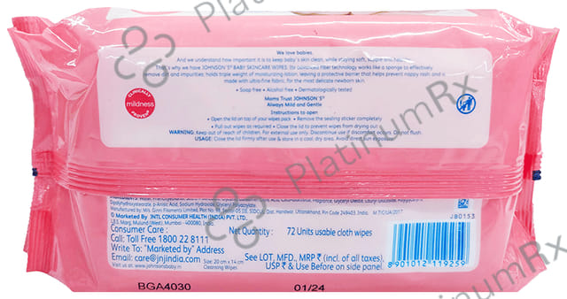Johnson's Baby Skincare Wipes 72s