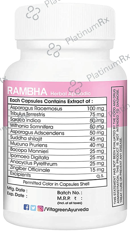 Vitagreen Rambha Action for Women Capsule