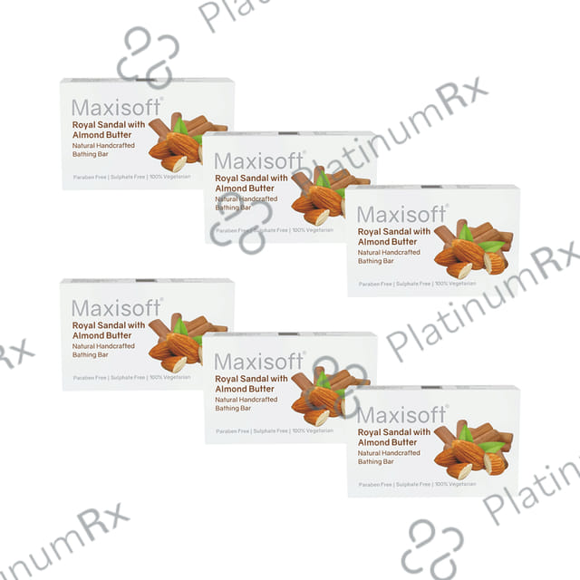 Maxisoft Royal Sandal with Almond Butter Bathing Bar (75gm Each) 6 units