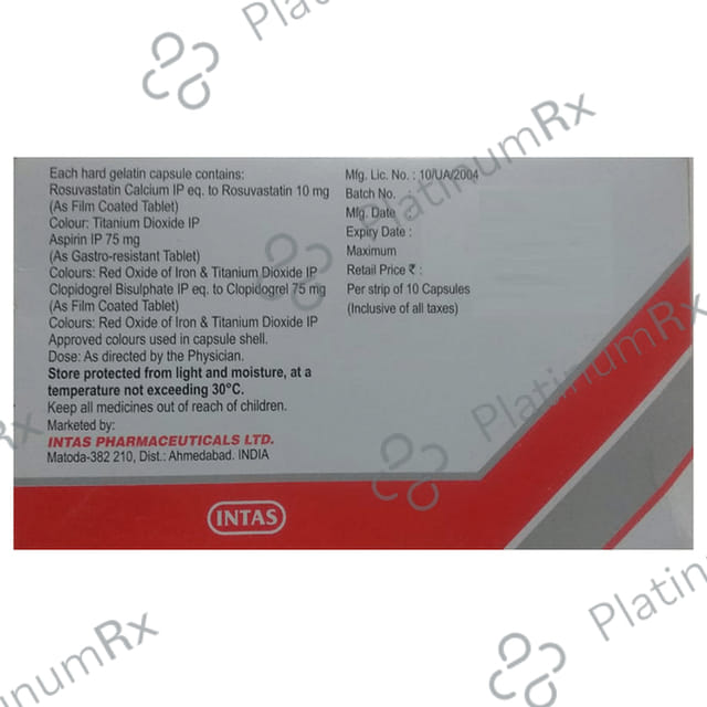 Arvast Gold 10/75/75mg Capsule 10s