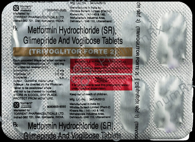 Trivoglitor Forte 2/500/0.3mg Tablet SR 10s