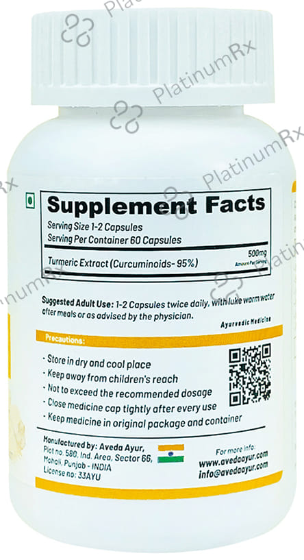 Life Aveda Premium Curcumin 95% Veg Capsule