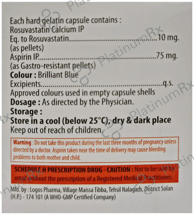 Rosubiz ASP 75/10mg Capsule 10s