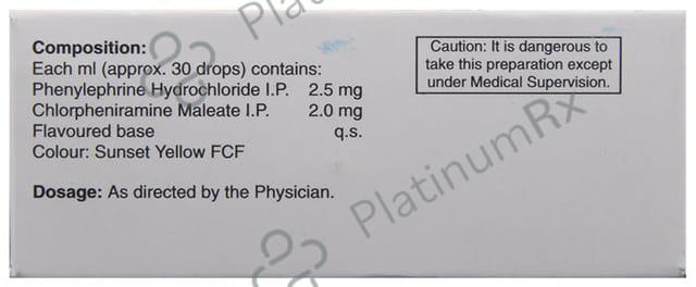 Alex Plus Paediatric 2/2.5mg Oral Drop 15ml