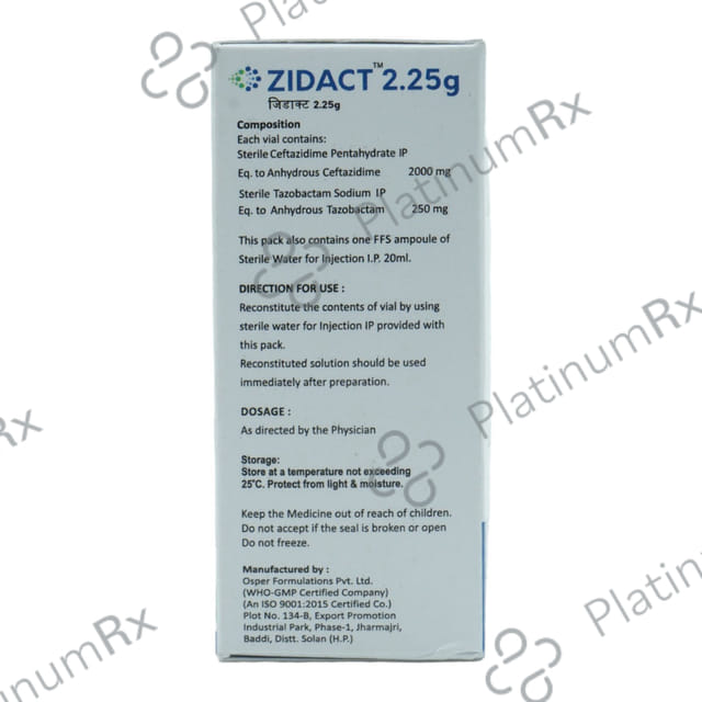 Zidact 2000mg/250mg Injection
