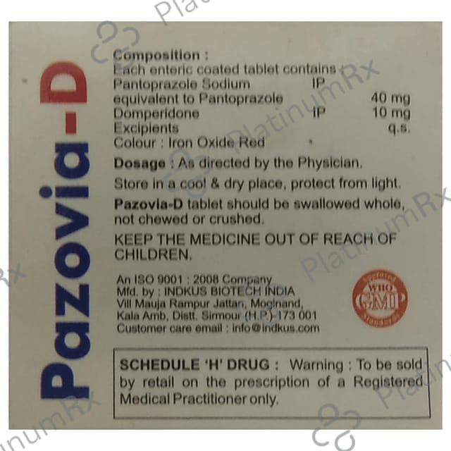 Pazovia-D 10mg/40mg Tablet